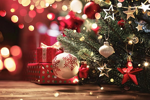 Christmas tree with lights