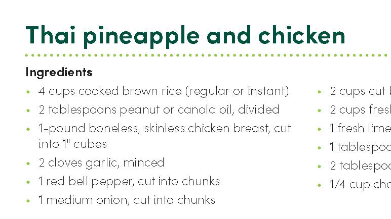 FPO thai pineapple and chicken