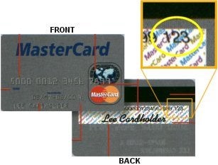 MasterCard CVV location