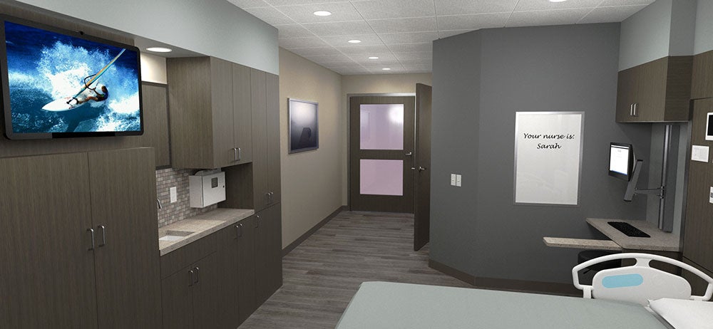 Patient Room Rendering 3