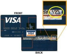 Visa CVV location