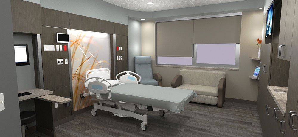 Patient Room Rendering 1