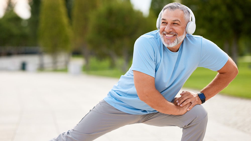 Man stretching