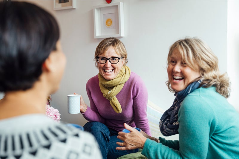 Women laughing together
